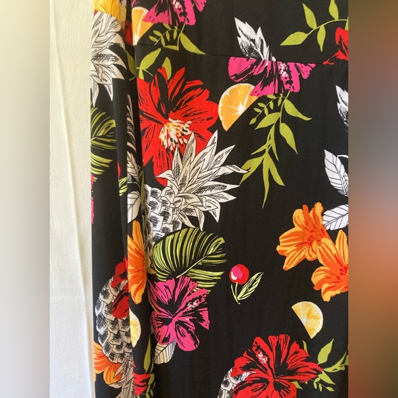 Christopher and Banks Size Large Tropical Cruise Vacation Beach Sundress Maxi - Picture 11 of 12